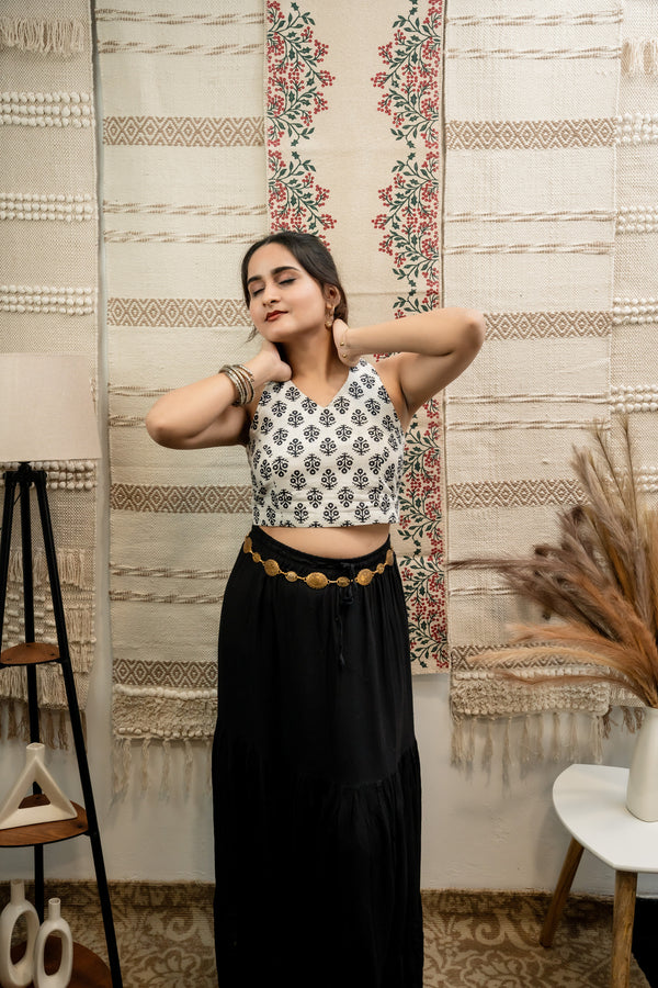 Mogra Halter Corset Crop Top