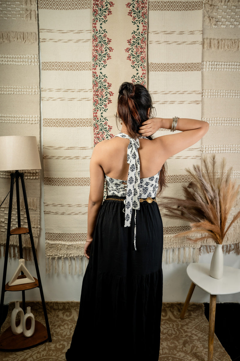 Mogra Halter Corset Crop Top