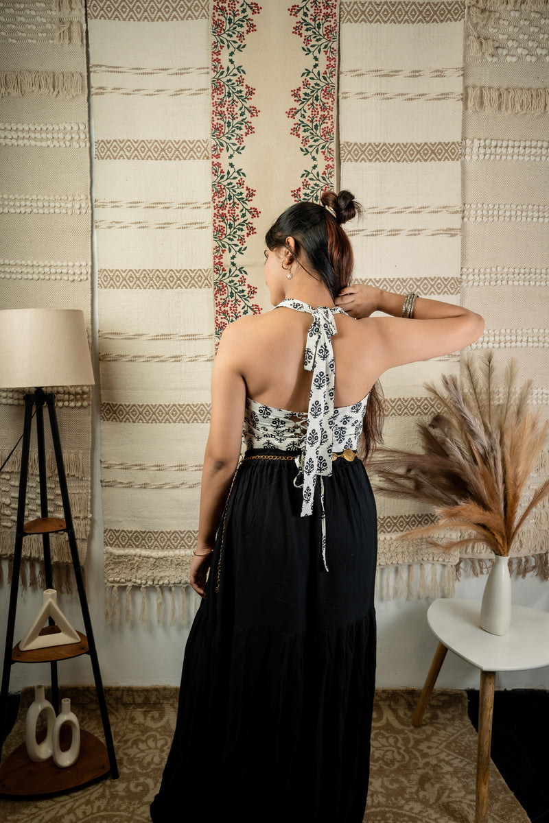 Mogra Halter Corset Crop Top