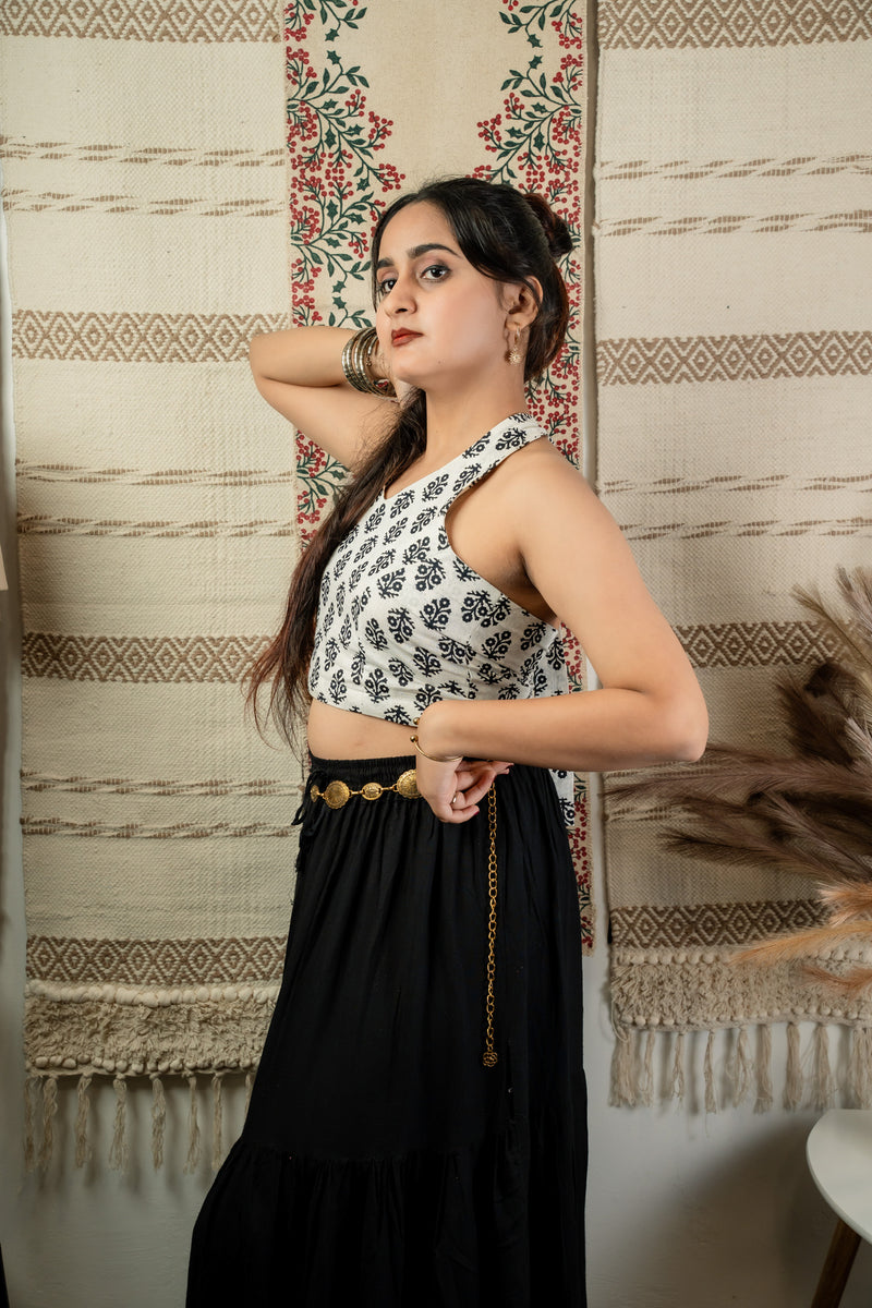 Mogra Halter Corset Crop Top