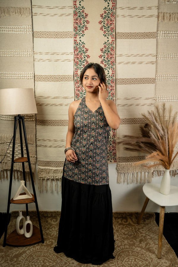 Tanirika Halter Corset Top Black