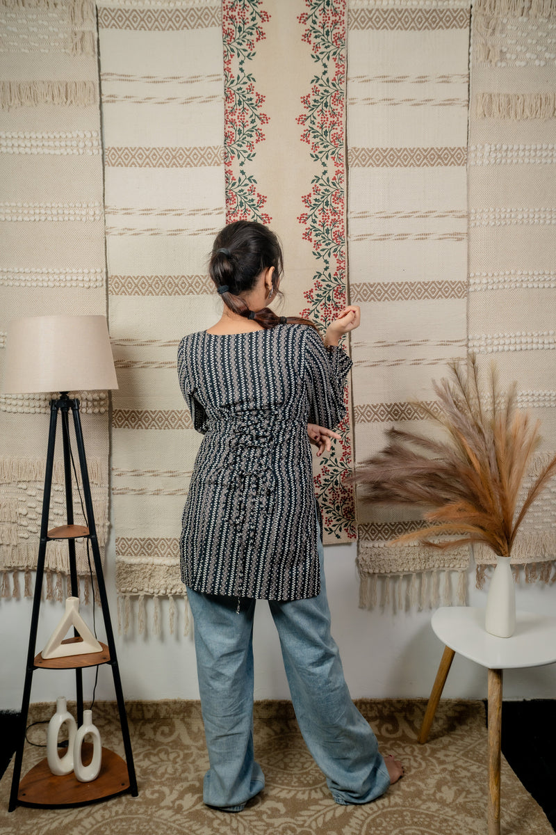 Veerja Black Back-Tie Kurti